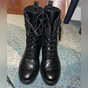 Sam Edelman Lydell Black Leather boots Size 8